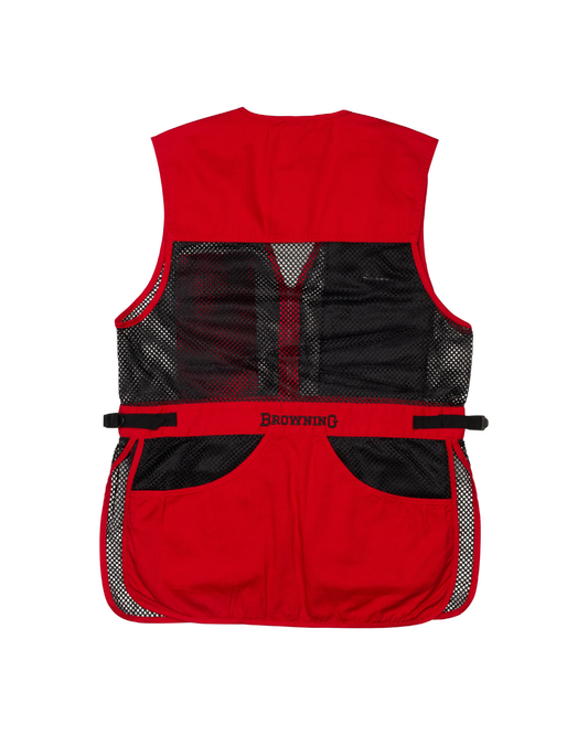 Browning Trapper Creek Mesh Shooting Vest – Profesyonel Kırmızı Atış Yeleği