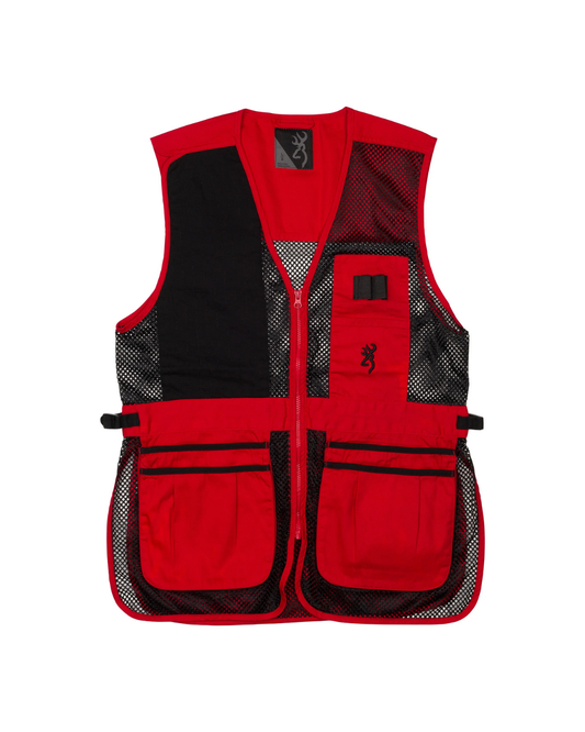 Browning Trapper Creek Mesh Shooting Vest – Profesyonel Kırmızı Atış Yeleği